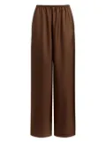 12 STOREEZ elastic-waist silk palazzo pants - Brown