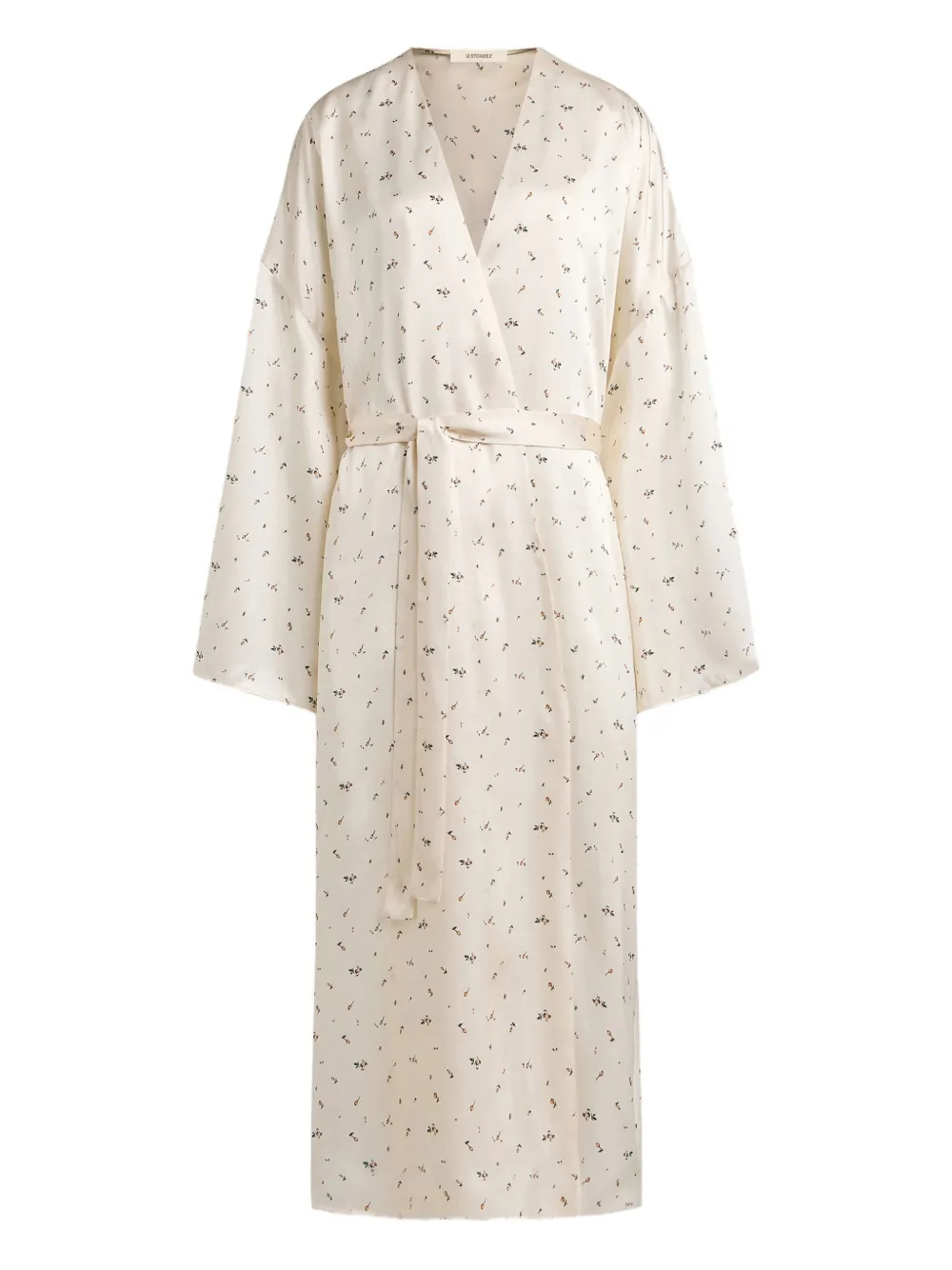 12 STOREEZ floral-print silk robe | Neutrals | Image 1