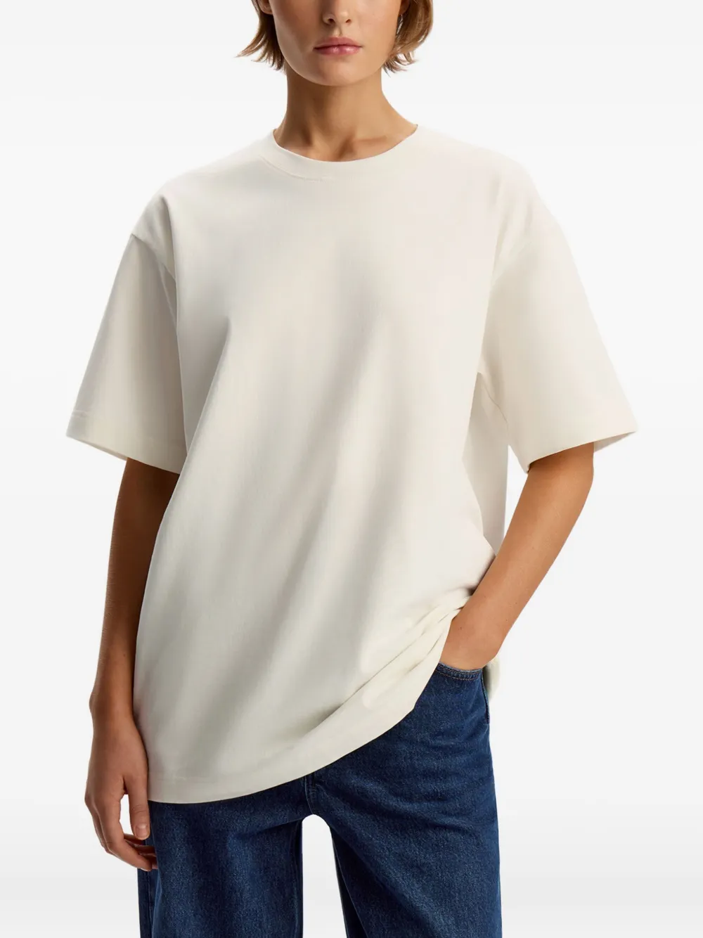 12 Storeez Short-sleeve Crew-neck T-shirt In Neutral