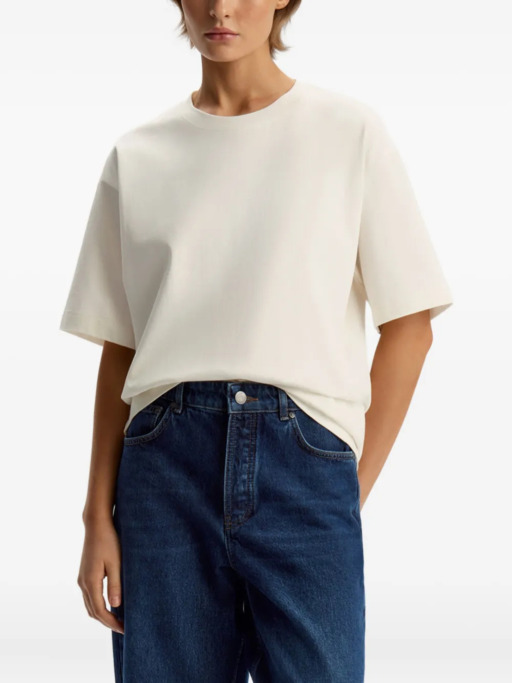 12 Storeez Short-sleeve Crew-neck T-shirt In Neutral