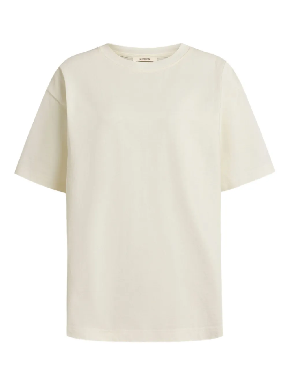 12 Storeez Short-sleeve Crew-neck T-shirt In Neutral