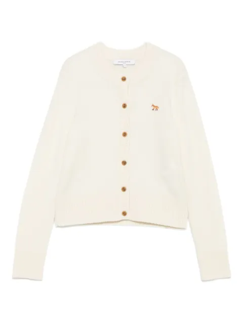 Maison Kitsuné fox-embroidered lambswool cardigan