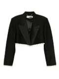 Kimhekim pearl-embellished cropped jacket - Black