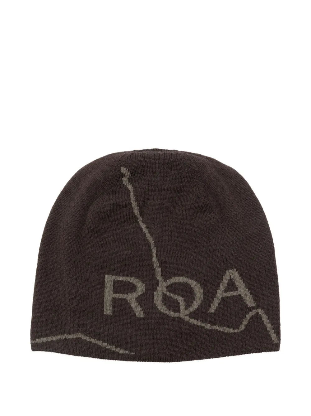 ROA logo-jacquard beanie | Brown | Image 1