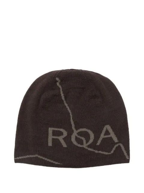 ROA logo-jacquard beanie