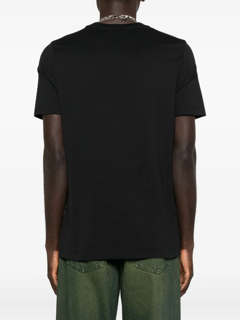 Marni Classic Black Cotton T-shirt With Unique Graphic Design In Black