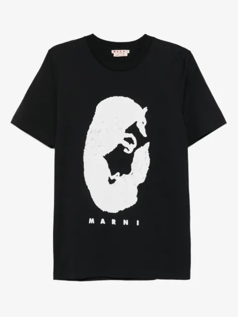 Marni T-shirt med rævetryk