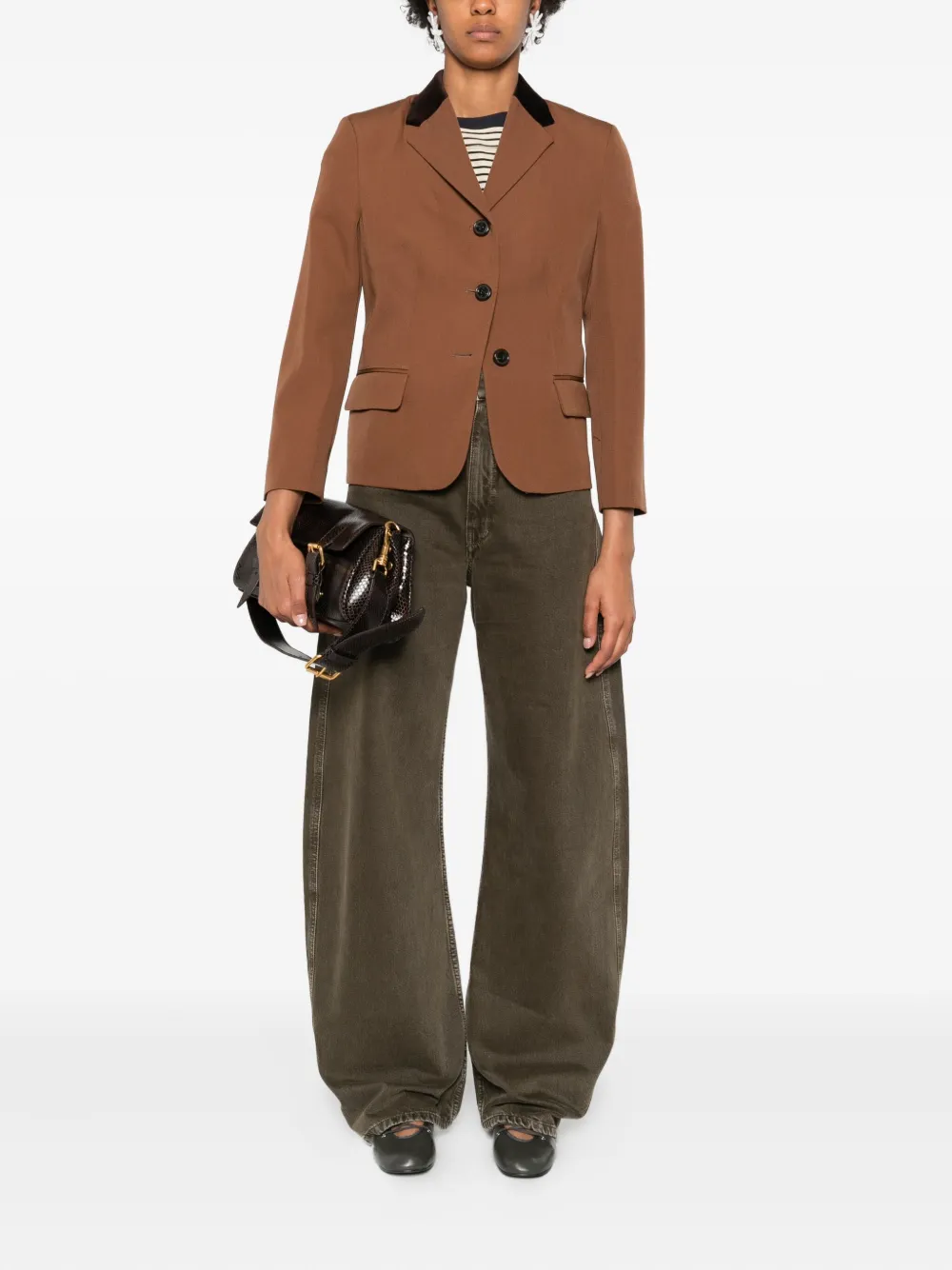 Marni velvet-collared button blazer | Blazers | Image 2