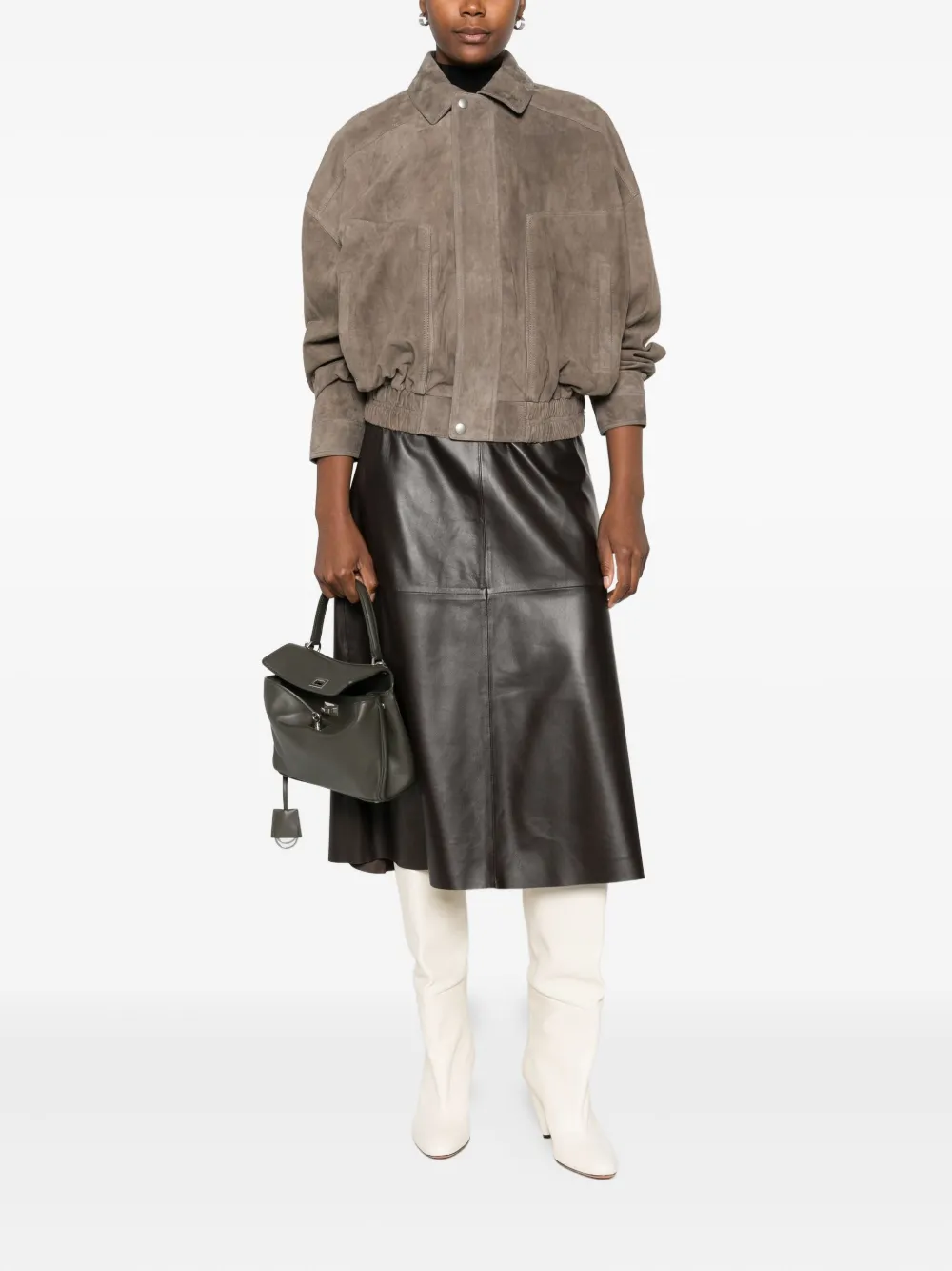 Arma elasticated-cuff suede jacket | Leather Jackets | Image 2