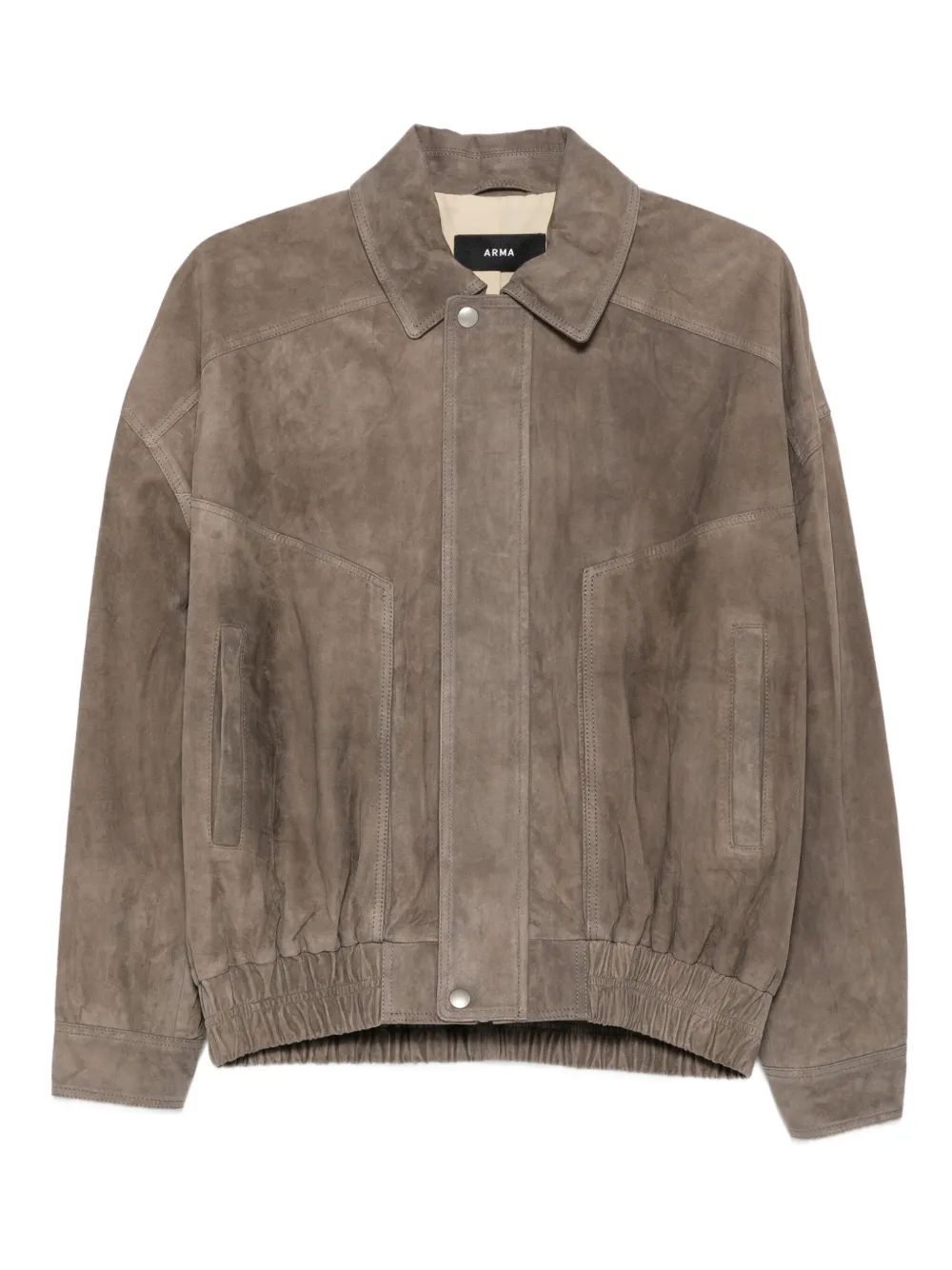 Arma elasticated-cuff suede jacket | Brown | Image 1