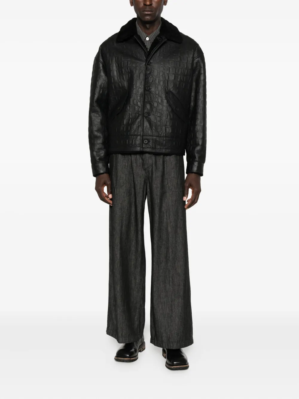Pence elasticated-waistband trousers - Zwart