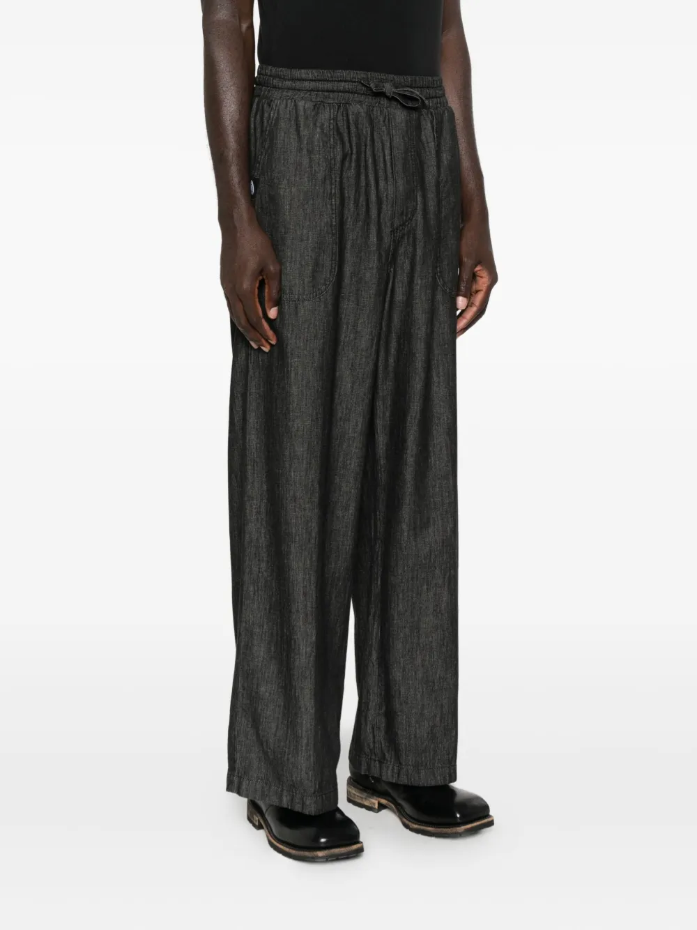 Pence Broek met elastische tailleband Zwart
