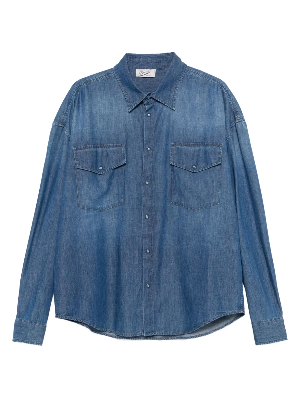 Pence double-pocket denim shirt - ブルー Pence double-pocket denim shirt - ブルー