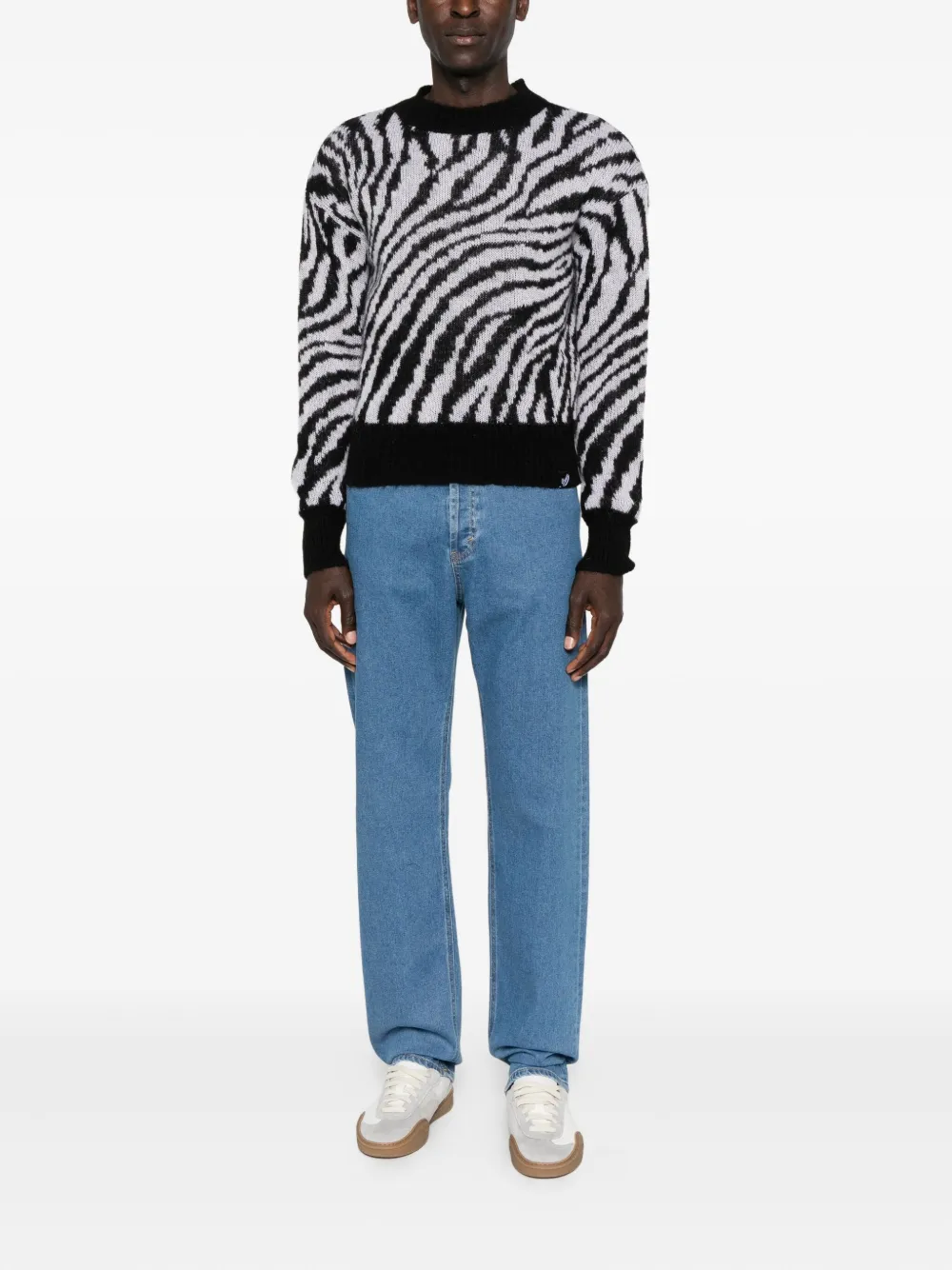 Pence zebra-print crew-neck sweater | Knitted Sweaters | Image 2
