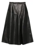 Pence leather a-line midi skirt - Black