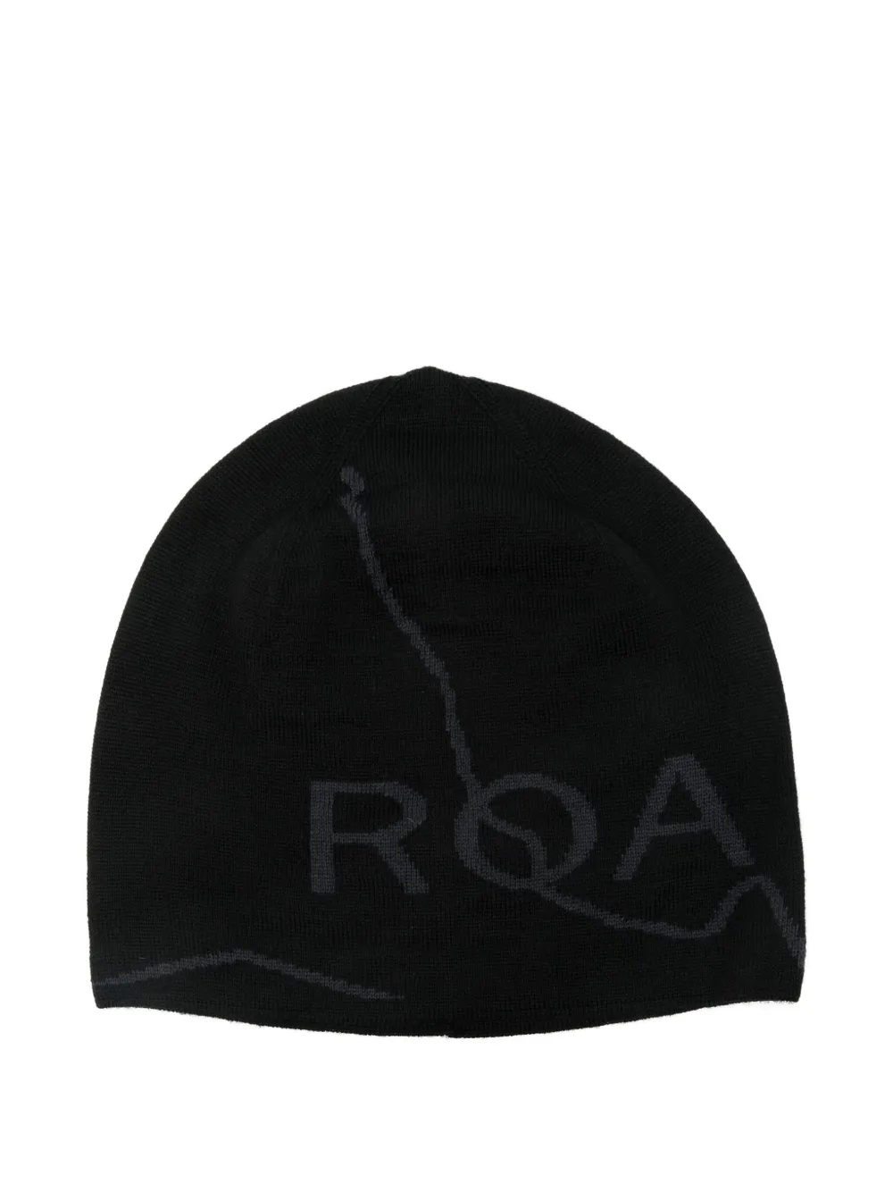 ROA logo-print beanie | Black | Image 1