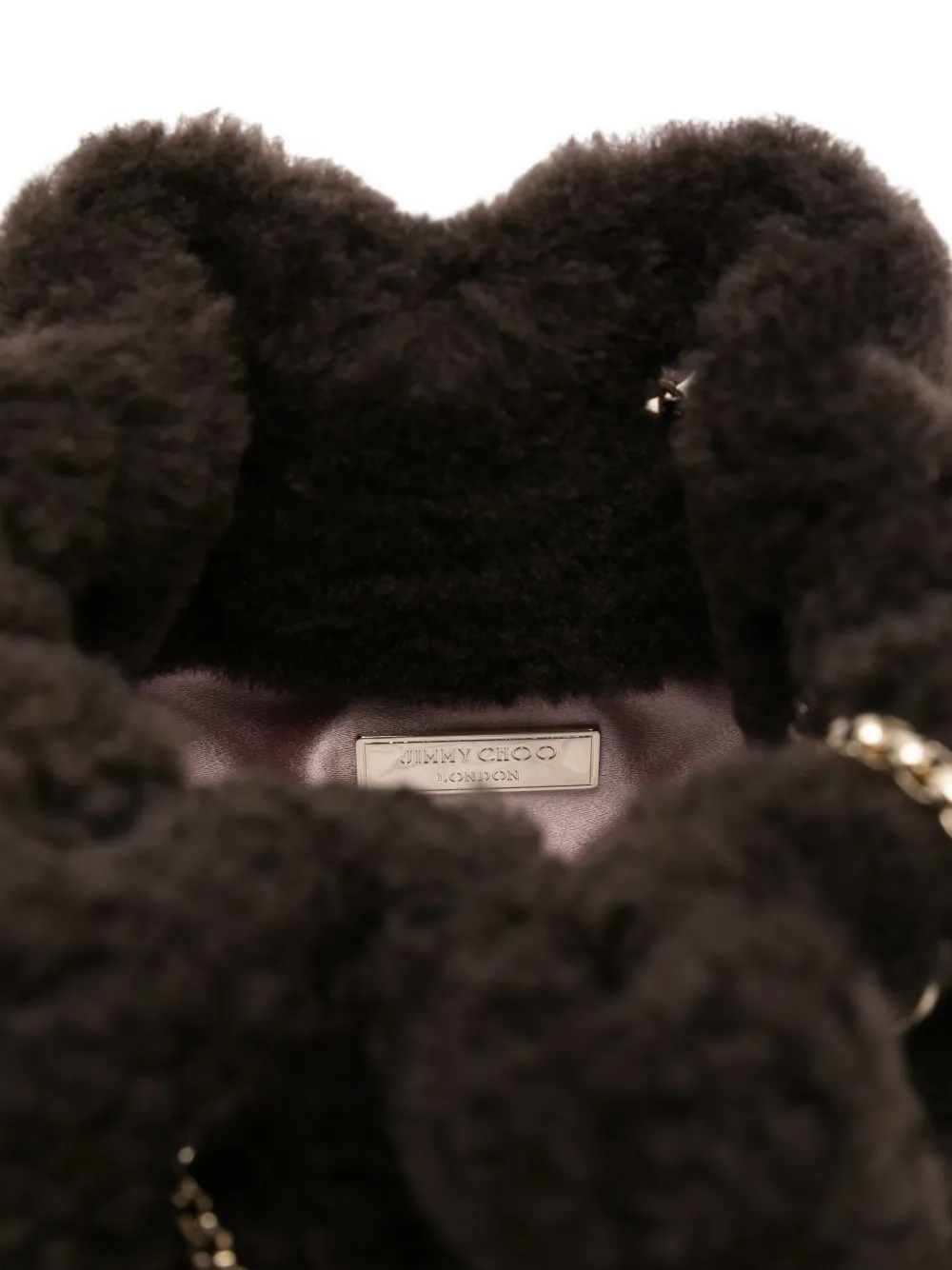 Jimmy Choo Bon Bon Pearl-embellished Mini Bag In Brown