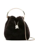 Jimmy Choo Bon Bon pearl-embellished mini bag - Brown