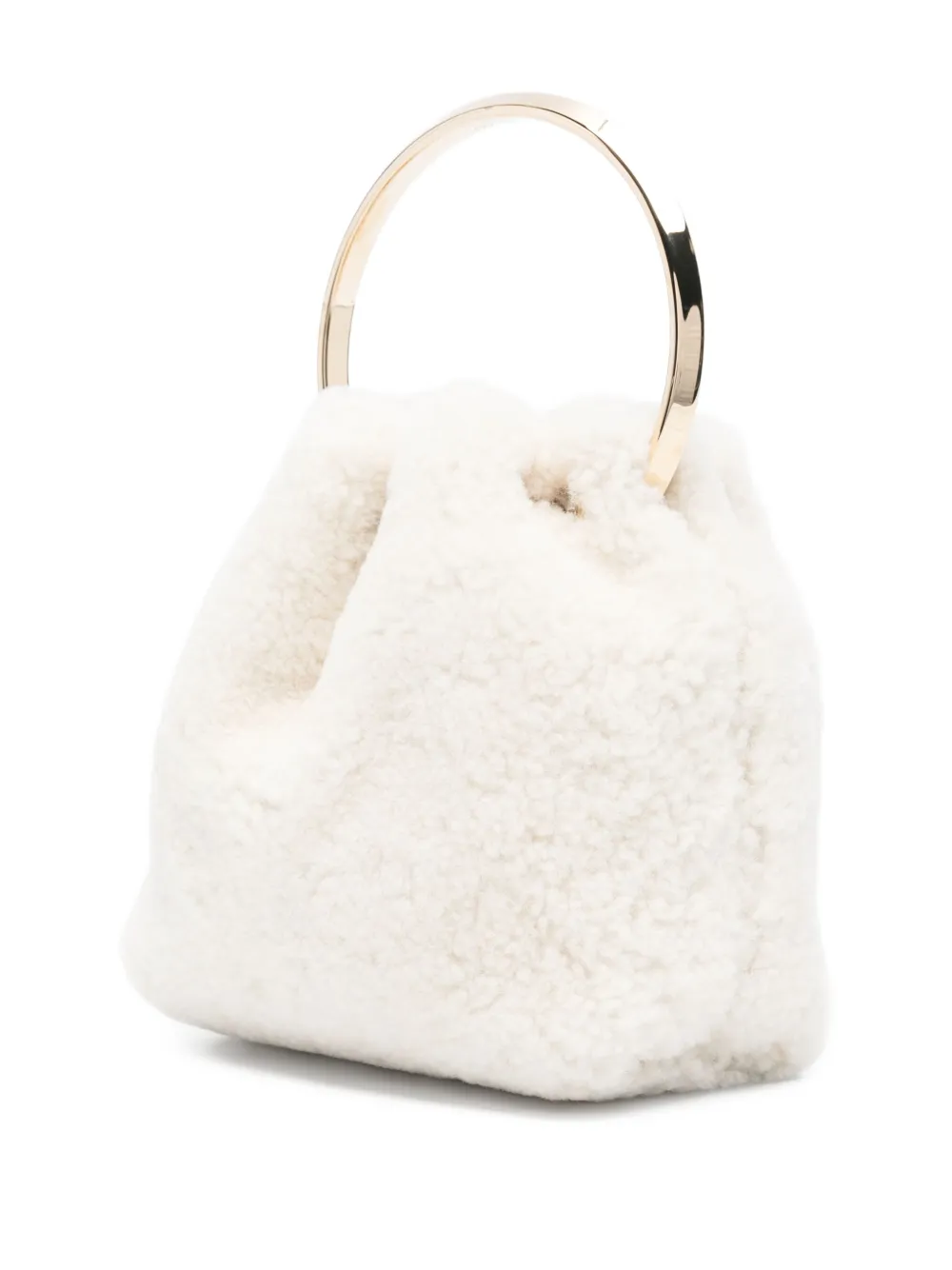 Jimmy Choo Bon mini-tas verfraaid met parel en handvat met ring Wit