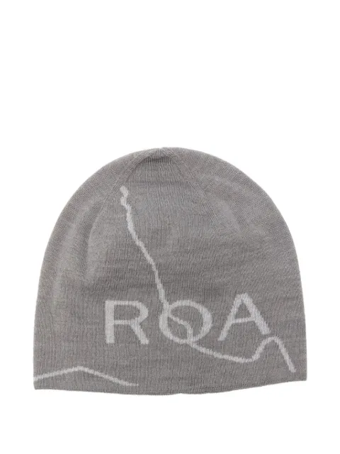ROA logo-detail wool beanie hat