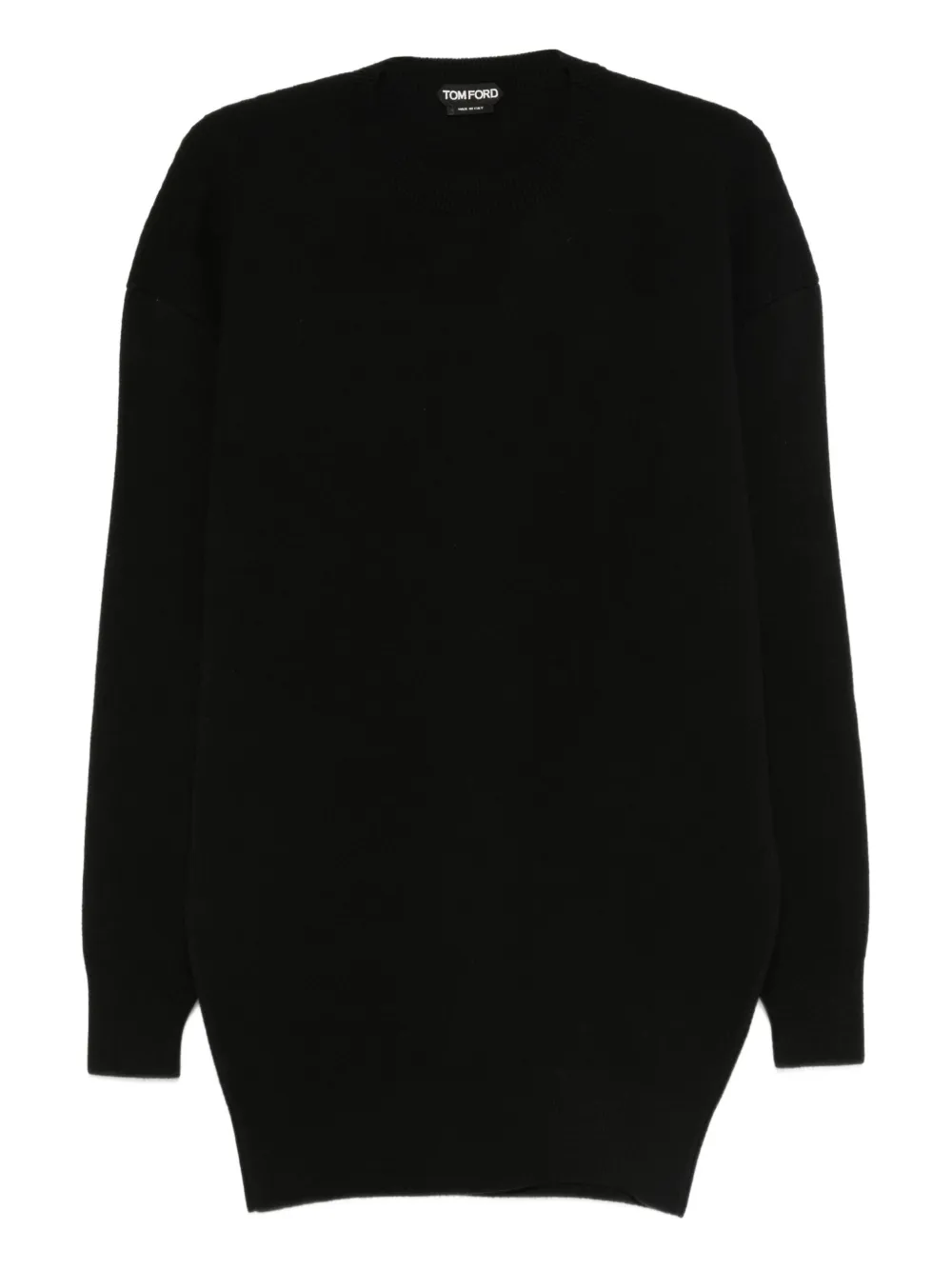 Tom Ford Round-neck Cashmere Mini Dress In Black