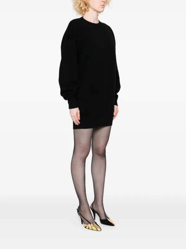 black cashmere mini dress Black / XXS / S124CC6488 Compact Stretch Cashmere Mini Dress main image 1