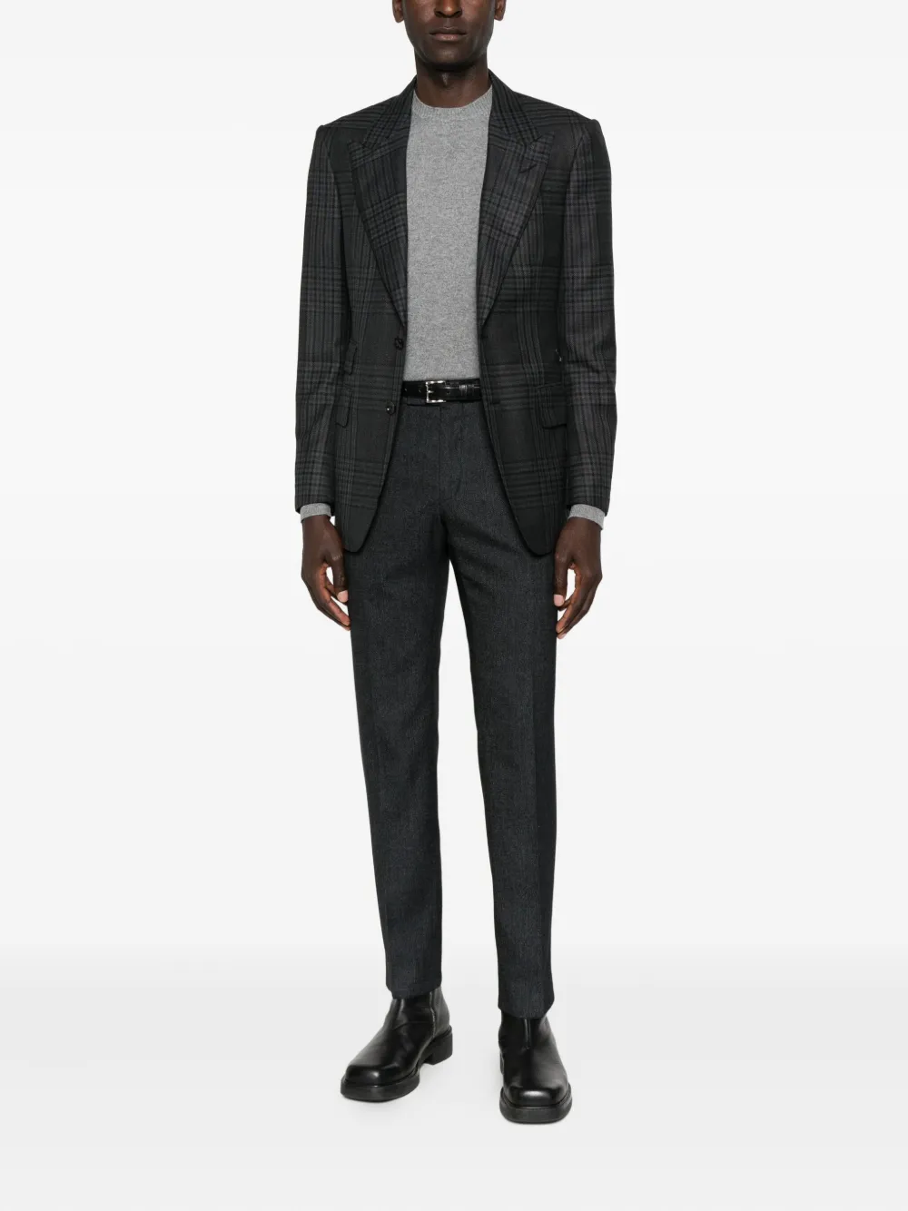 Fedeli round-neck cashmere sweater - Grijs