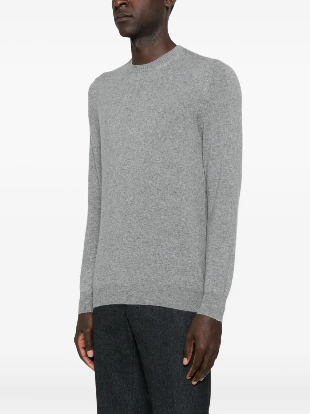 Fedeli Kasjmier trui met ronde alsh Grijs