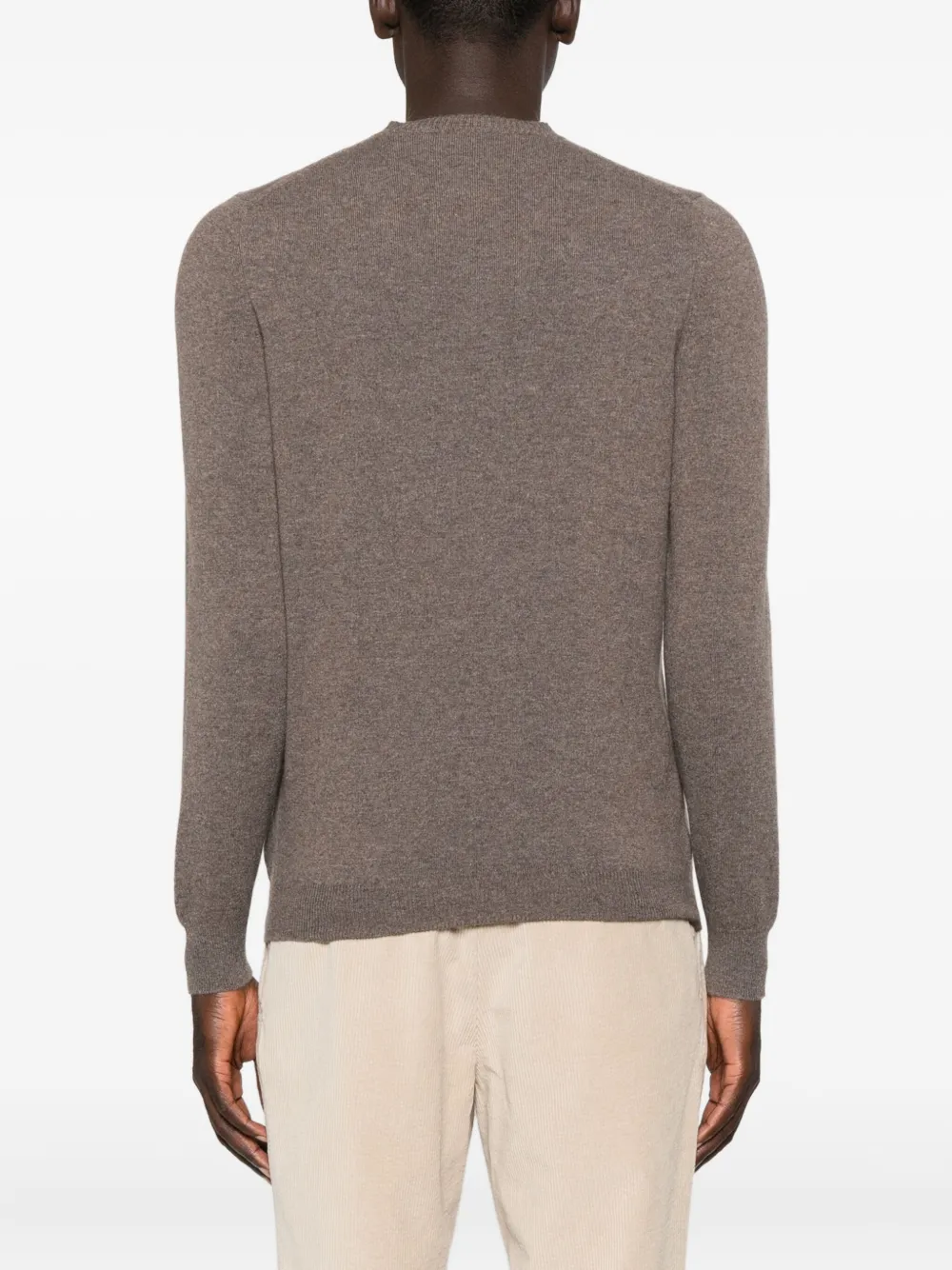 Fedeli Kasjmier trui met ronde alsh Bruin