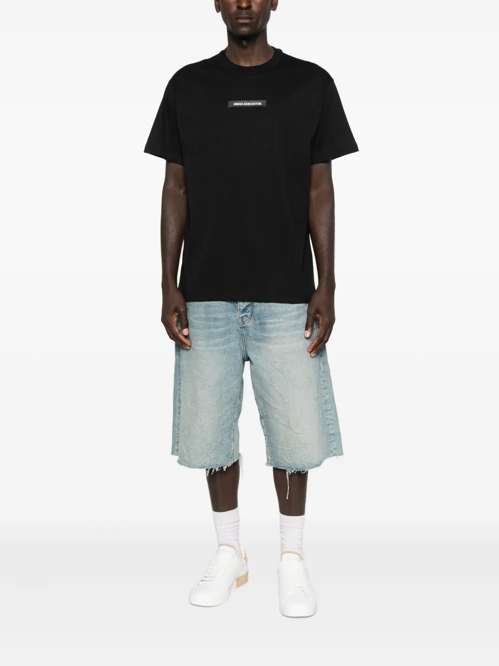 Versace Jeans Couture logo-detail T-shirt - Zwart