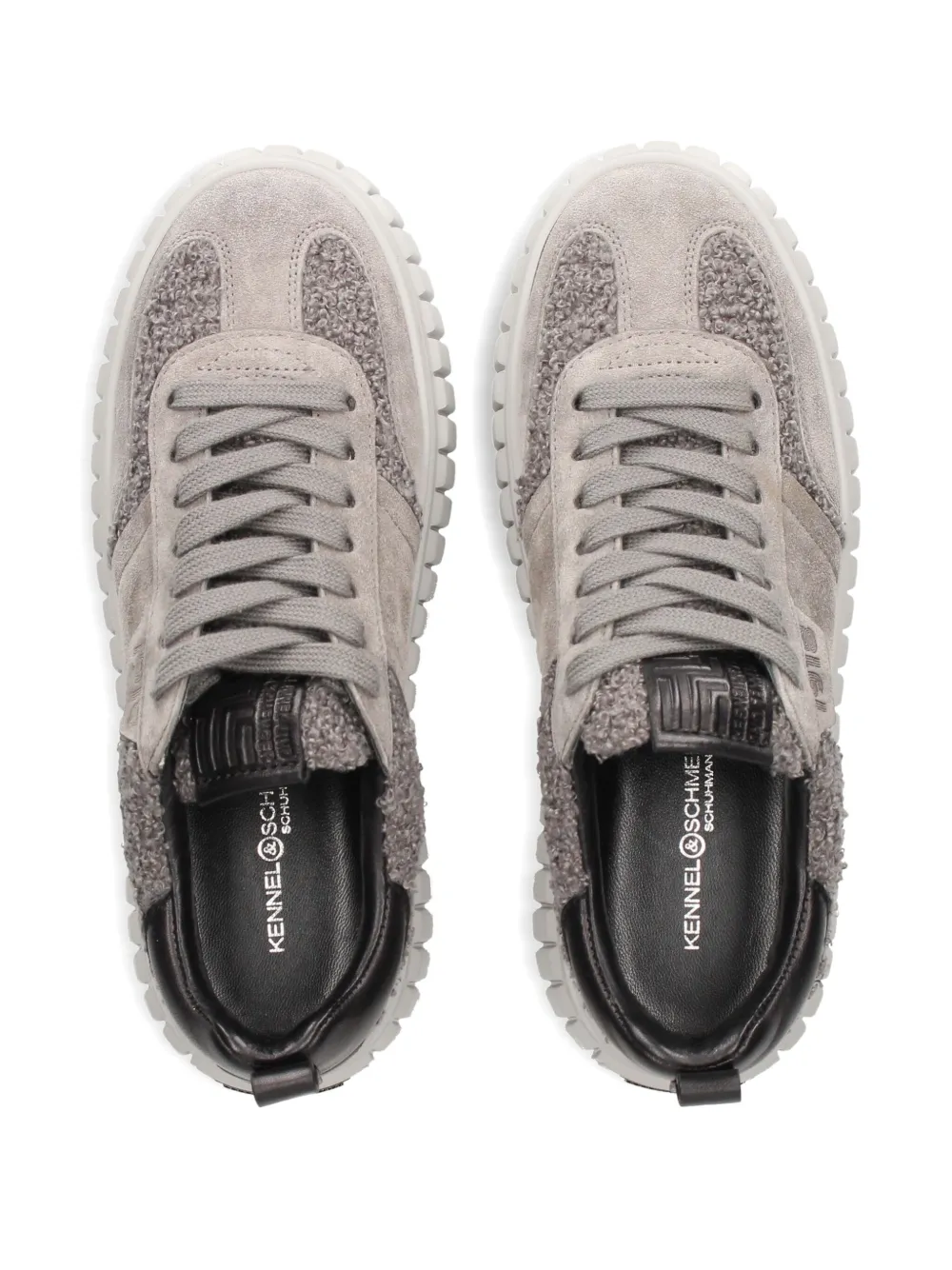 Kennel & Schmenger Cool Leather Platform Sneakers In Gray