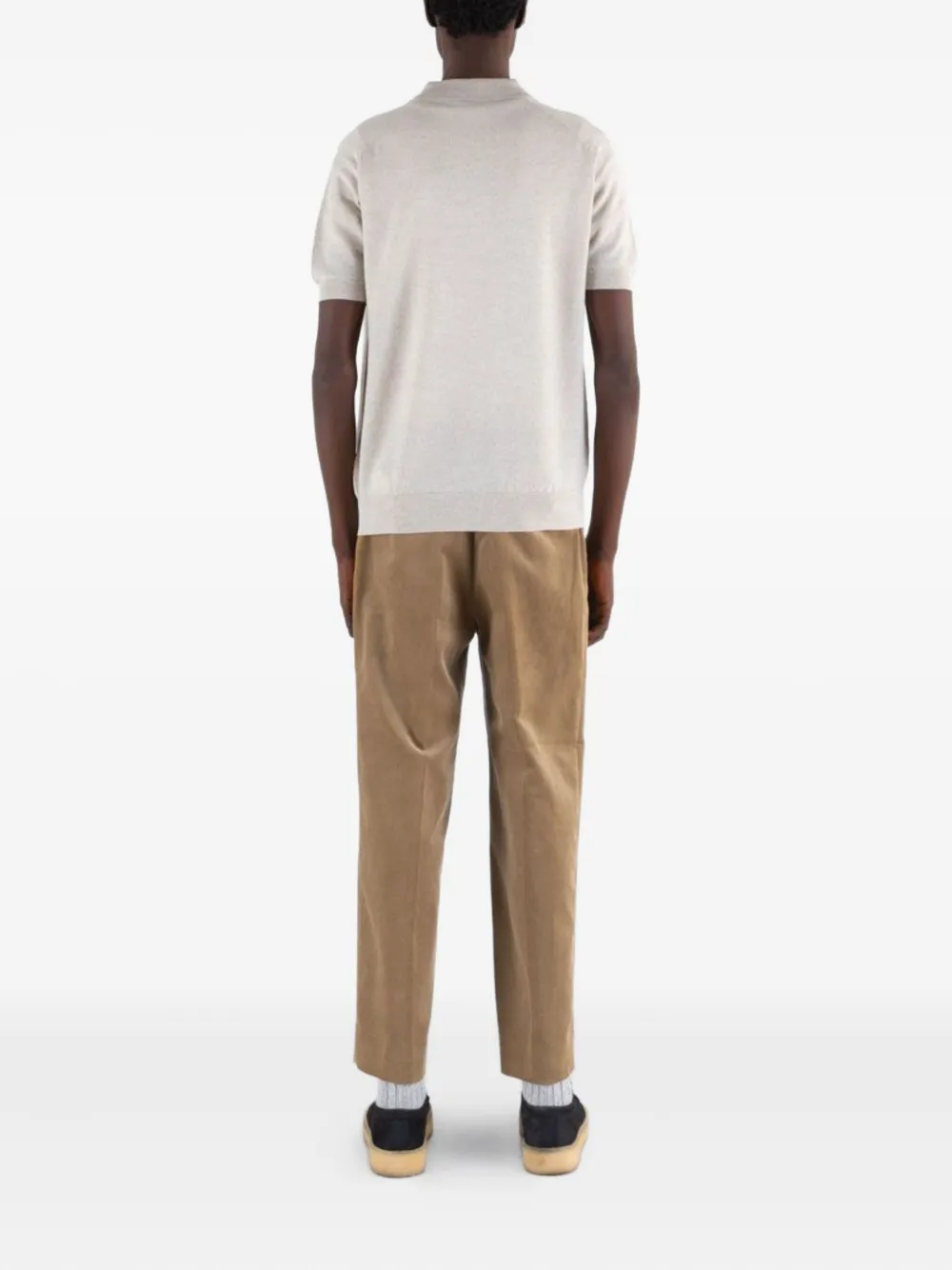John Smedley Short-sleeved Merino-wool Polo Shirt In Blue