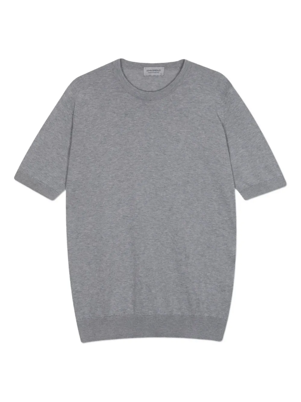 John Smedley crew-neck short-sleeve T-shirt | Grey | Image 1