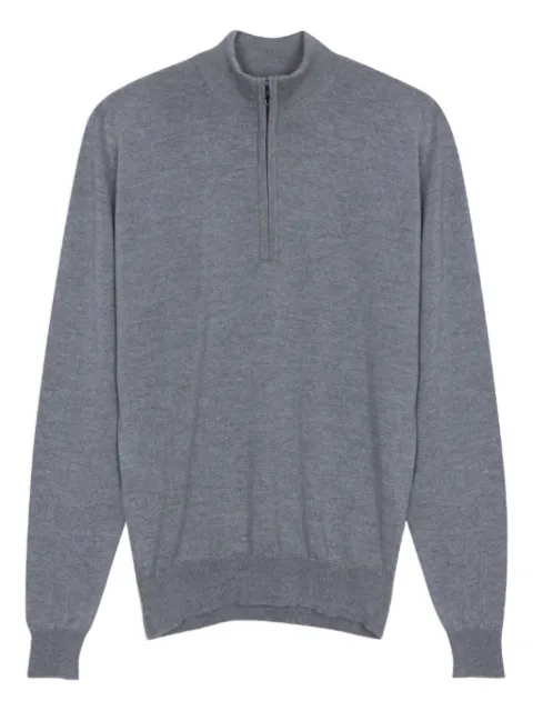 John Smedley half-zip merino wool sweater
