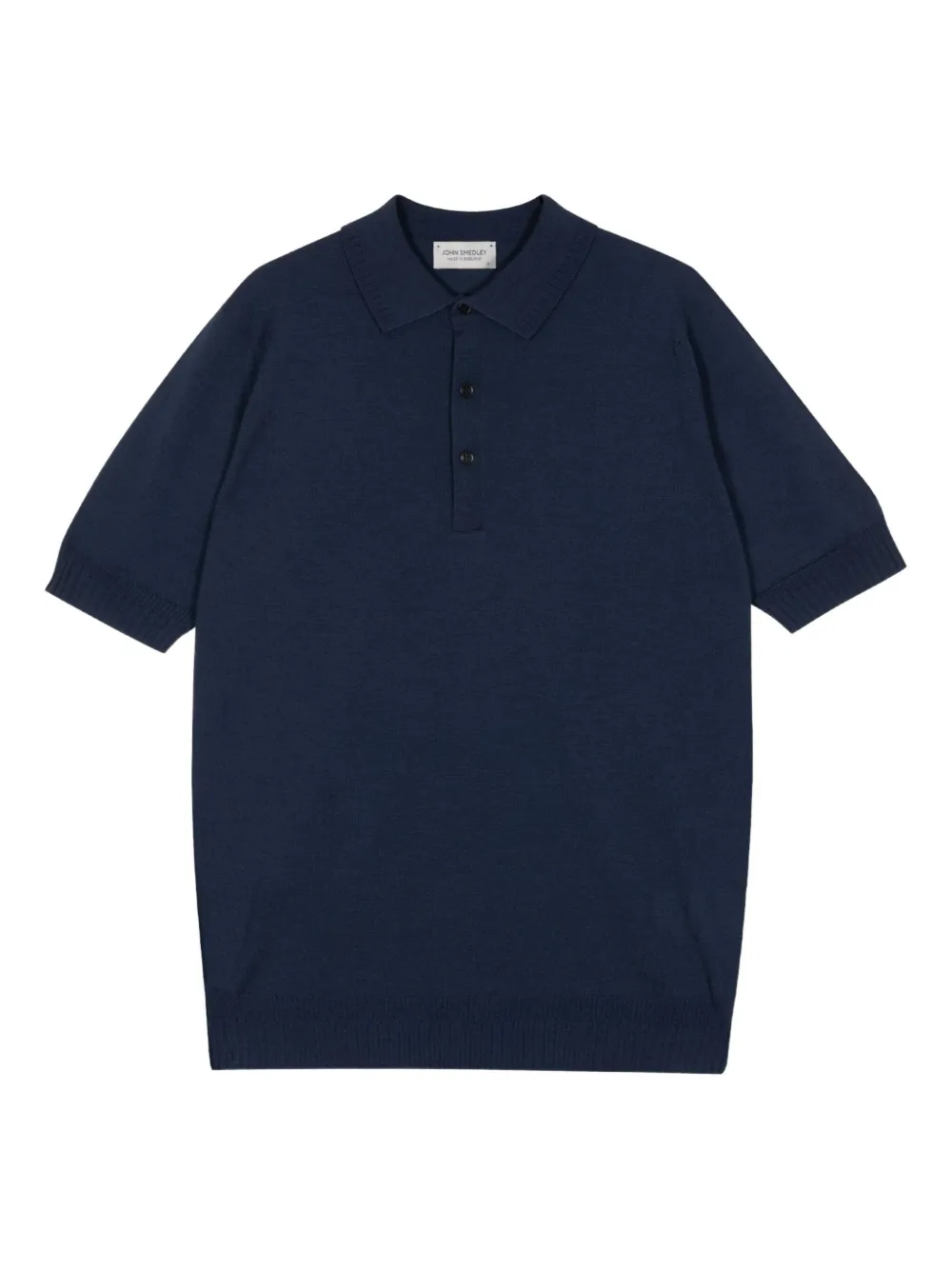 John Smedley short-sleeved merino-wool polo shirt | Blue | Image 1