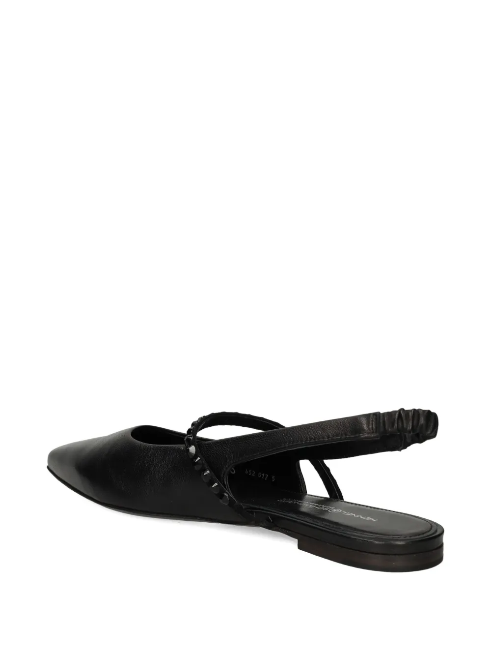 Kennel & Schmenger Greta Leather Slingback Ballerinas In Black