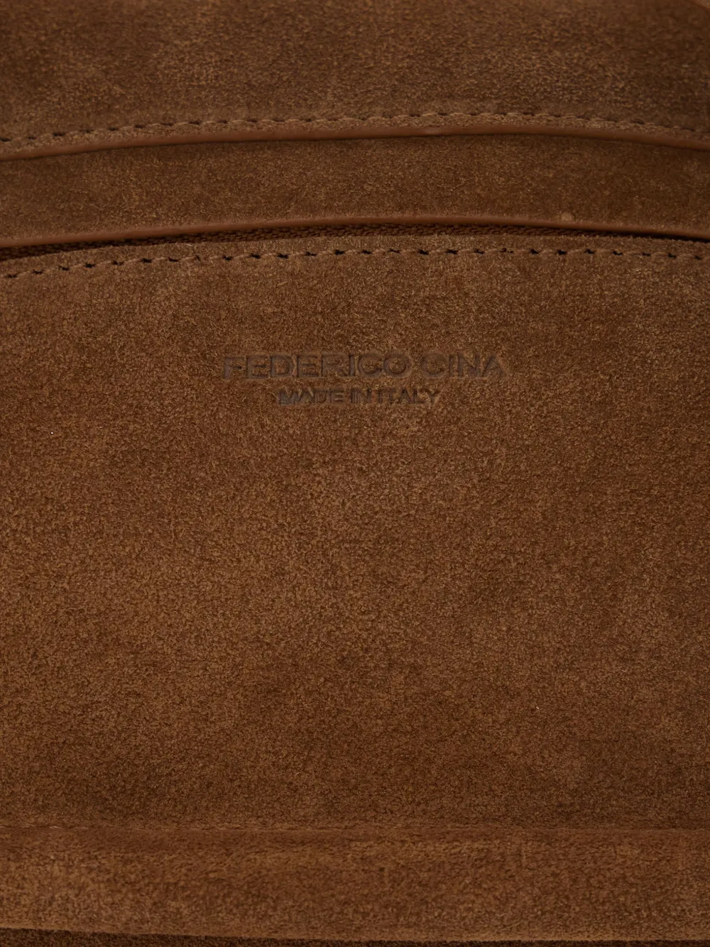 FEDERICO CINA Torttelino suède shopper Beige