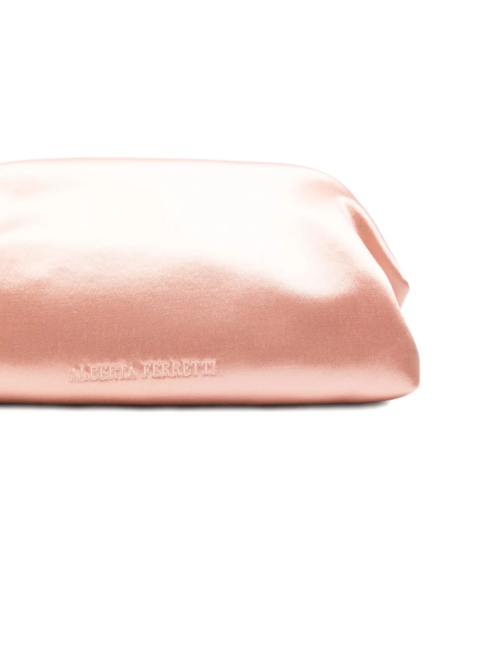 Alberta Ferretti Small Satin Clutch Bag In Pink