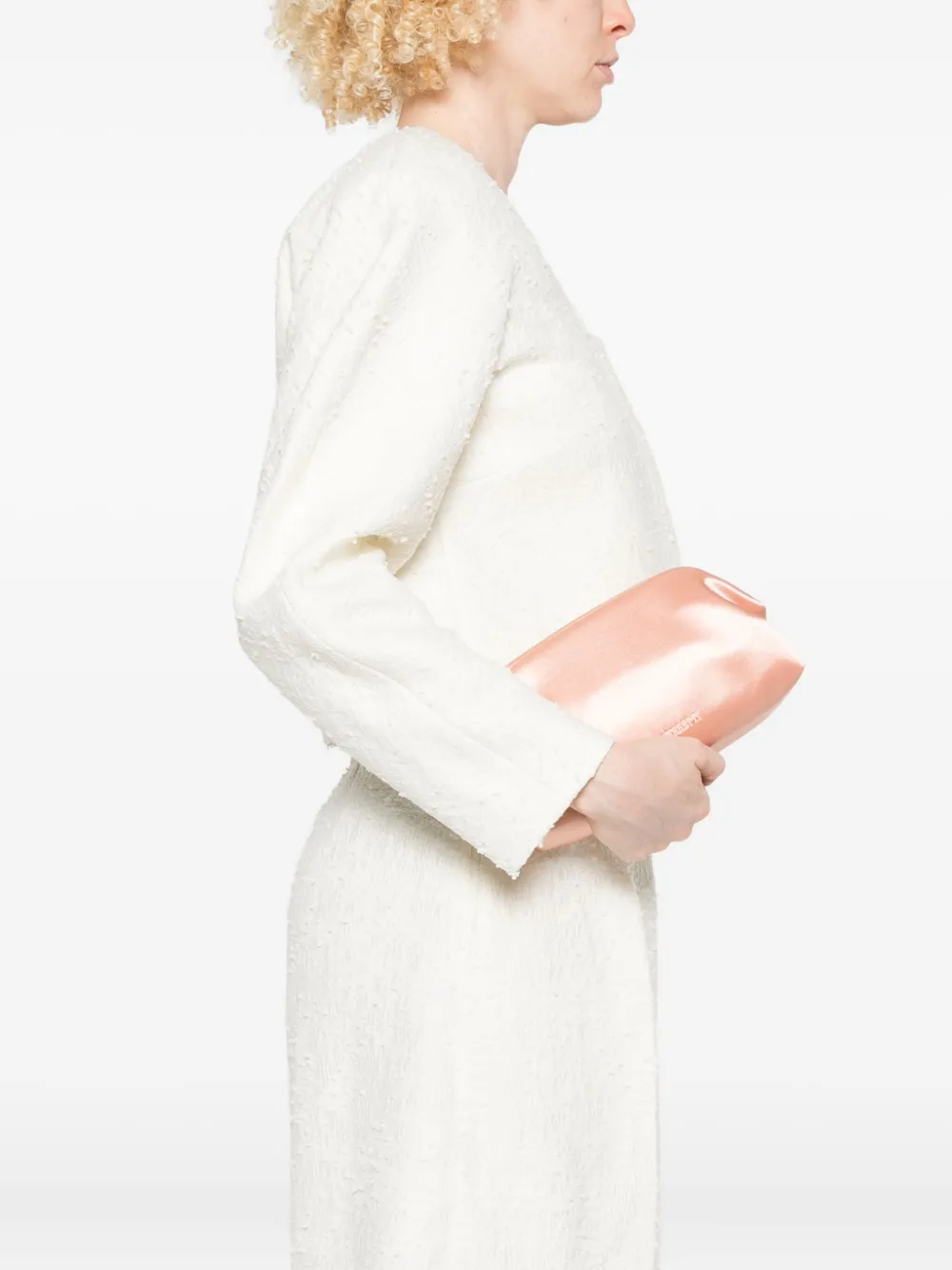 Alberta Ferretti small satin clutch bag - Roze