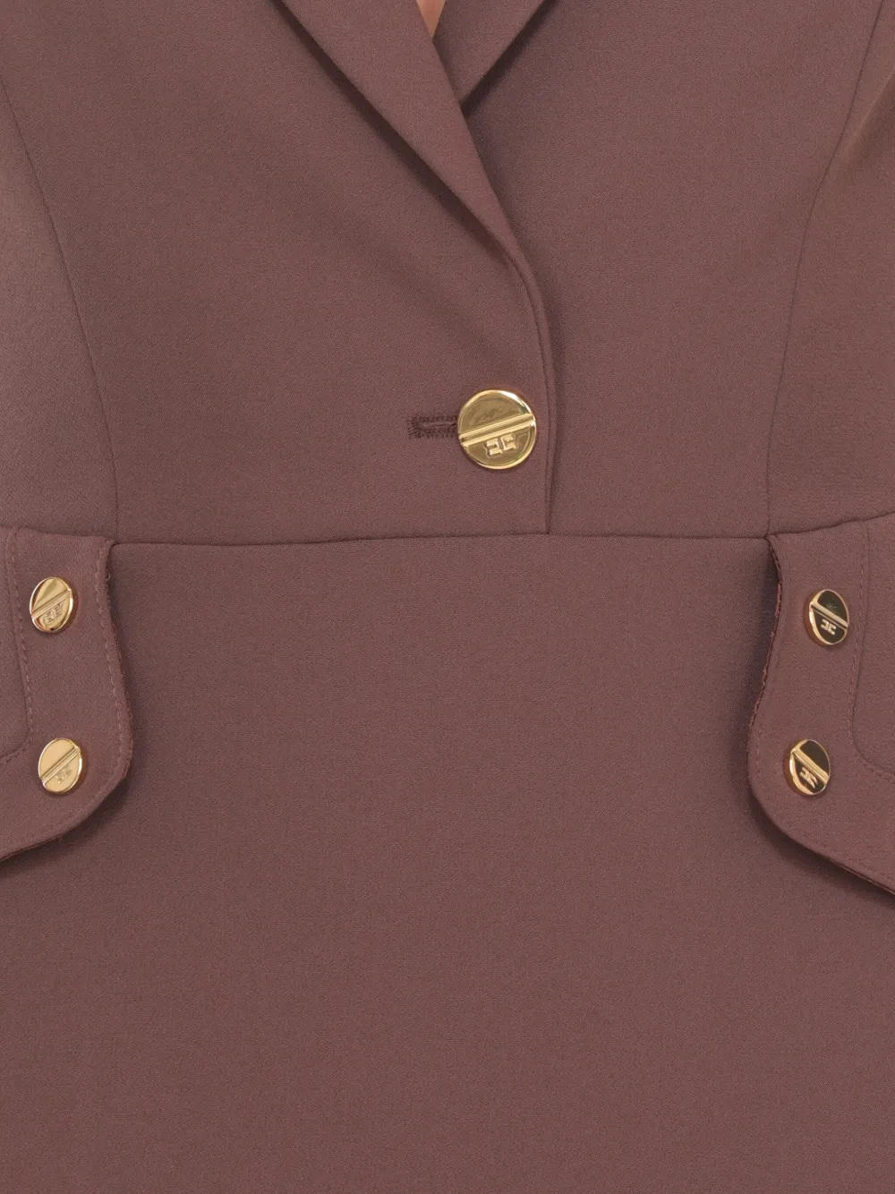 Elisabetta Franchi Mouwloze jurk Bruin