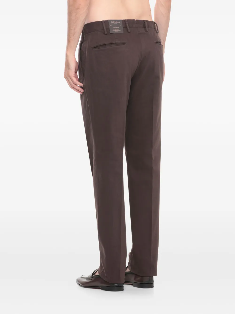 Incotex Straight-leg Brown Cotton Pants With Classic Detailing In Brown