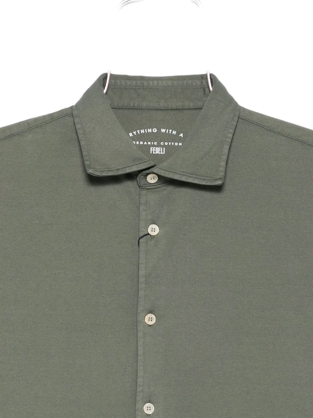 Fedeli Sean Long-sleeve Button-down Shirt In Green