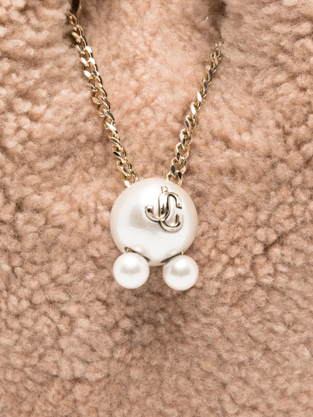 Jimmy Choo Bon tas verfraaid met parel en handgreep Beige