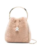 Jimmy Choo Bon Bon pearl-embellished ring-handle bag - Neutrals