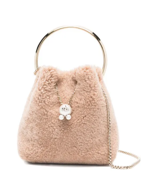 Jimmy Choo Bon Bon pearl-embellished ring-handle bag