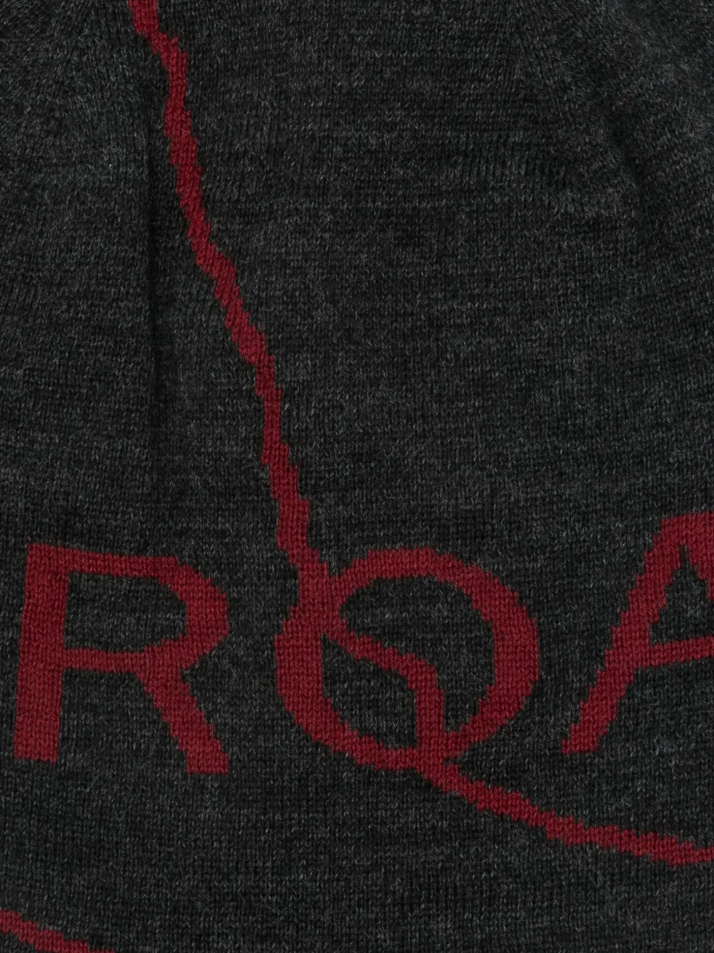 ROA Wollen muts met logodetail - Grijs