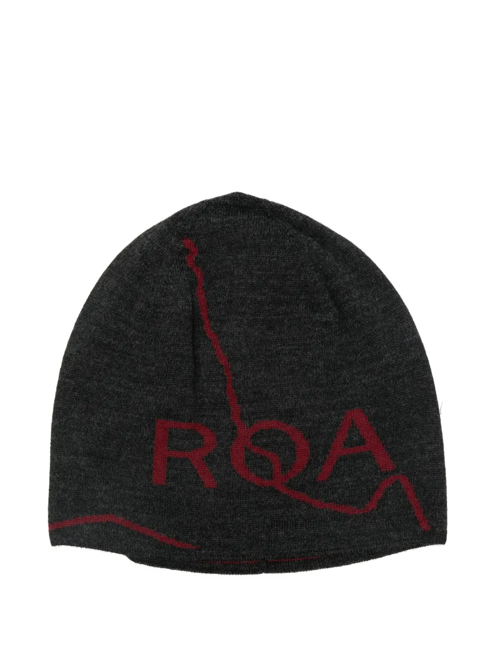 ROA logo-detail wool beanie hat | Grey | Image 1