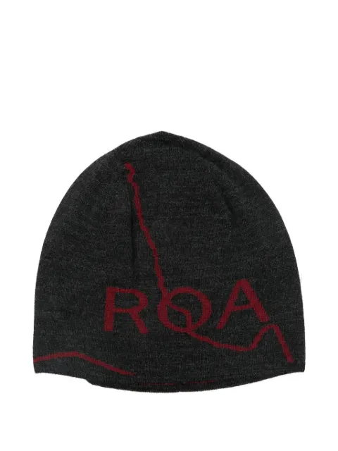 ROA logo-detail wool beanie hat