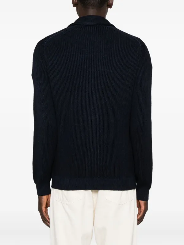 Fedeli ショールカラー カーディガン | ブルー | FARFETCH JP