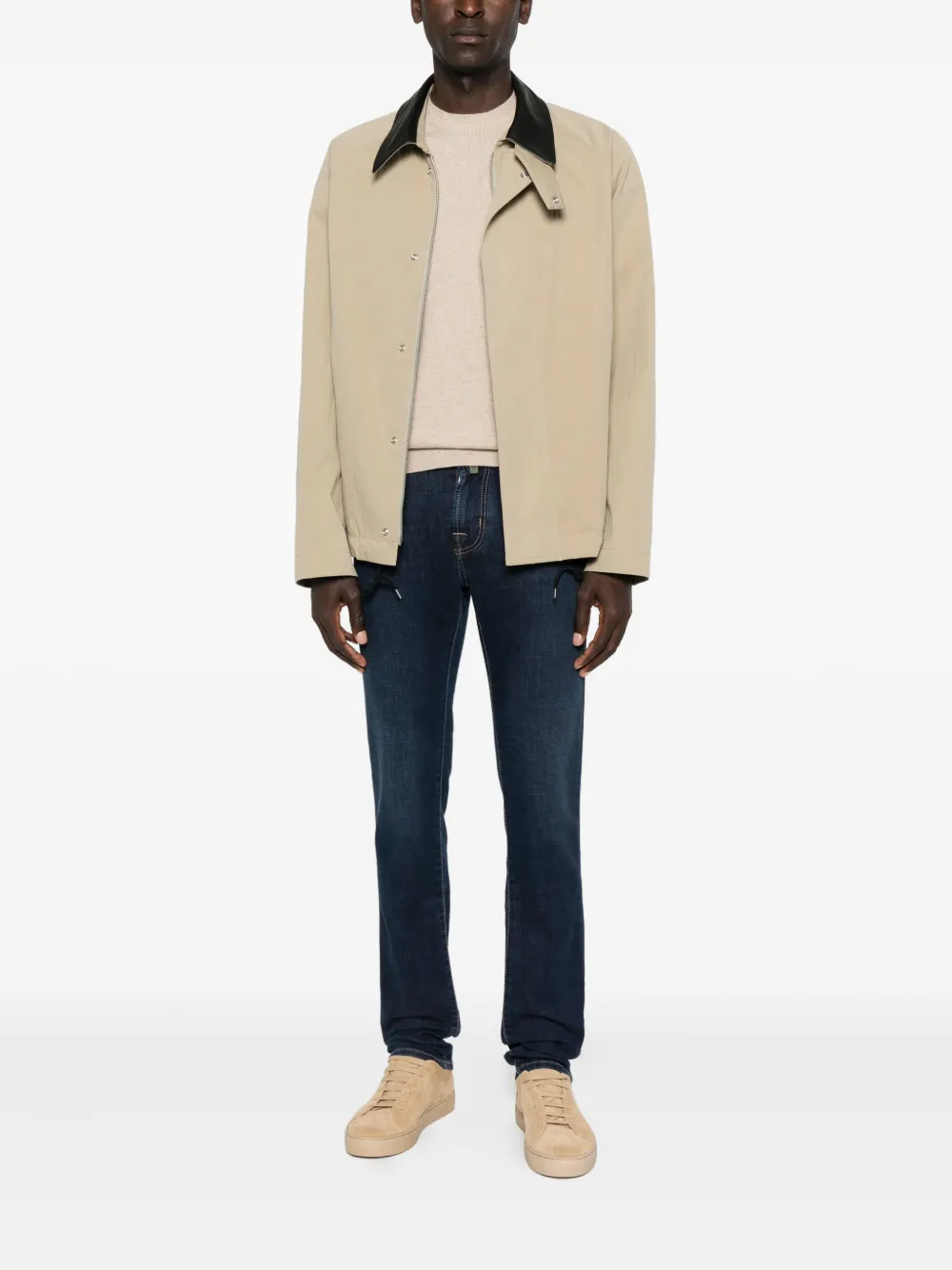 Fedeli Kasjmier trui met ronde alsh - Beige